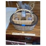 Vintage Bottles & Baskets