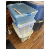 (3) Storage Totes & Lids