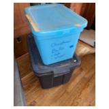 (2) Storage Totes & Lids