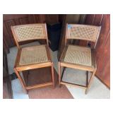 Pr of Cane Bottom Chairs