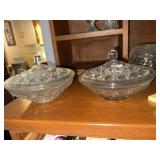 (2) Covered Bowls