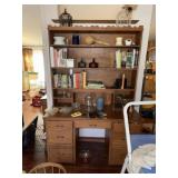 Woode Desk with Hutch Top (Custom Built)