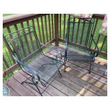 Pair of Wrought Iron Rocking Arm Chairs