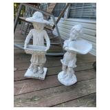 (2) Resin Garden Statues