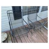 Pair of Wrought Iron Rocking Arm Chairs