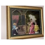 (2) Decorator Pictures (Lady and Harp)