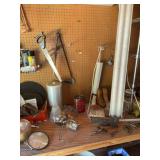 Limb Saw & Misc on Wall & Bench Top
