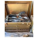 Metal Tool Box & Tools