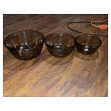 Corning Visions Amber Nesting  Mixing Bowl Set