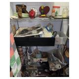 Craft Supplies & Misc on 3 Shelves