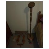 Wood Hat Rack & Wood Craft Decor in Grp