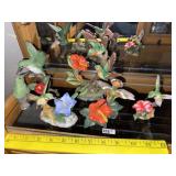 (5) Porcelain Hummingbirds