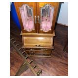 Dresser Top Jewelry Cabinet & Shelf