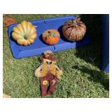 (3) Pumpkins & Scarecrow