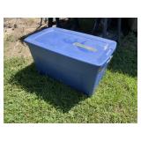 Large Blue Storage Tote & LId