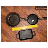 (3) Small Cast Iron Skillets