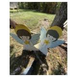 (2) Wood Yard Angels