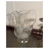 Crystal Etched Pitcher