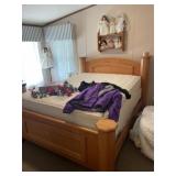 Nice Solid Wood Queen Bed (Bedding sells next)