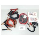 Jumper Cables, Battery Float Charger & First Aid
