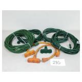 (4) Extension Cords + Triple Outlets (No Ship)