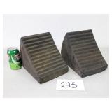 Heavy Duty Rubber Wheel Chocks Pair (No Ship)