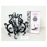 (2) Flocked Black Chandelier Lights (No Ship)