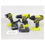 Ryobi One+ Cordless 18V Drills and Flashlight