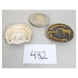3 Western Belt Buckles