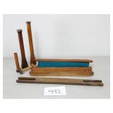 Vintage Wood Textile / Sewing Bobbins, Shuttles,..