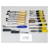 Wood Hand Chisels Lot