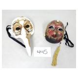 (2) Masquerade / Venetian Face Masks