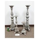 (4) Candle Pillar Holders (No Ship)
