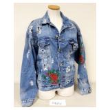 Zara Man Oversized Ripped Denim Jacket - Sz Large