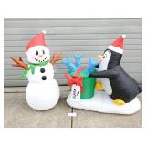 Snowman & Penguin Christmas Inflatables (No Ship)