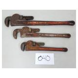 3 Ridgid Pipe Wrenches (No Ship)