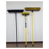 2 Push Brooms and Deck Brush Scrubber (No Ship)