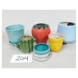 5 Planter / Flower Pots + Strawberry Vase (No Ship