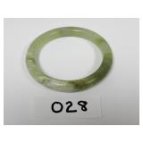 Carved Stone Bangle Bracelet - Jade / Jadeite (?)