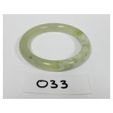 Carved Stone Bangle Bracelet - Jade / Jadeite (?)