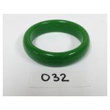 Carved Stone Bangle Bracelet - Jade / Jadeite (?)