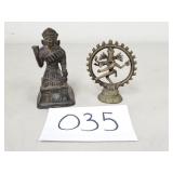 Dancing Shiva and Nang Kwak Metal Figures