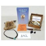 Native American Medicine Box, Fur Pouch,...