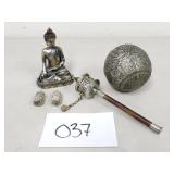 Tibetan Prayer Wheel, Figurine, Decorative Orb