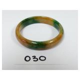 Carved Stone Bangle Bracelet - Jade / Jadeite (?)