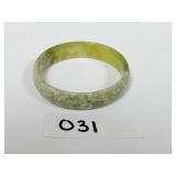 Carved Stone Bangle Bracelet - Jade / Jadeite (?)
