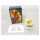 Vintage Rider Tarot Cards with Wood Storage Box
