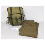 Vintage Wool Trousers & Canvas Backpack
