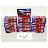 New / Sealed TDK D90 Blank Cassettes Lot