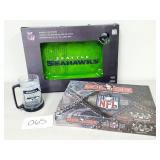 Seattle Seahawks Platter, Mug + Monopoly (No Ship)